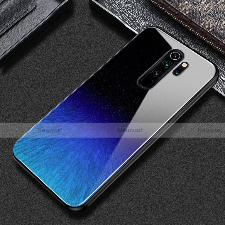 Silicone Frame Fashionable Pattern Mirror Case Cover S02 for Xiaomi Redmi Note 8 Pro