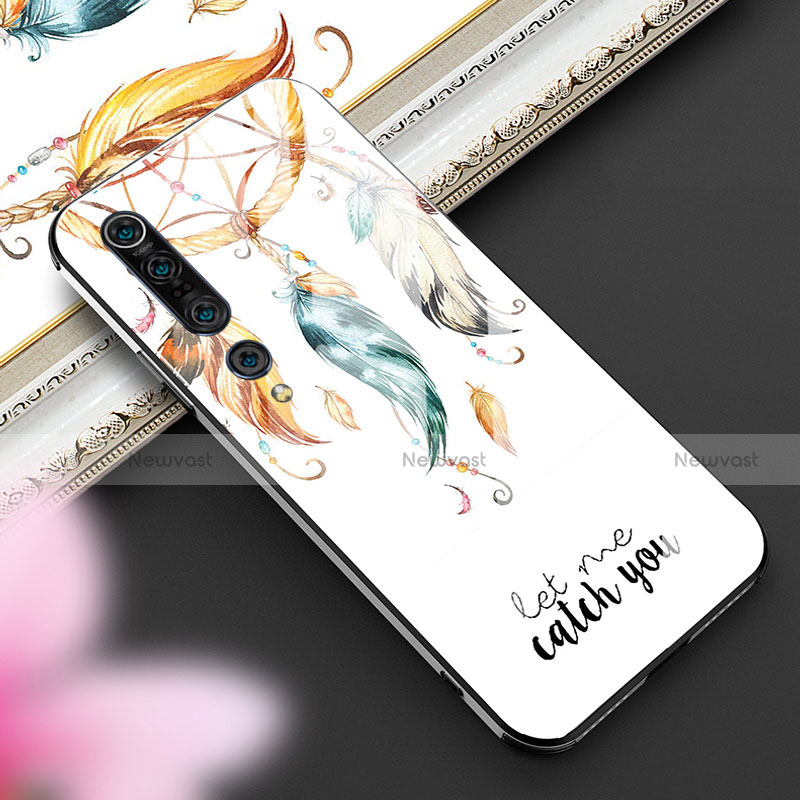 Silicone Frame Fashionable Pattern Mirror Case Cover S03 for Xiaomi Mi 10 Pro Yellow