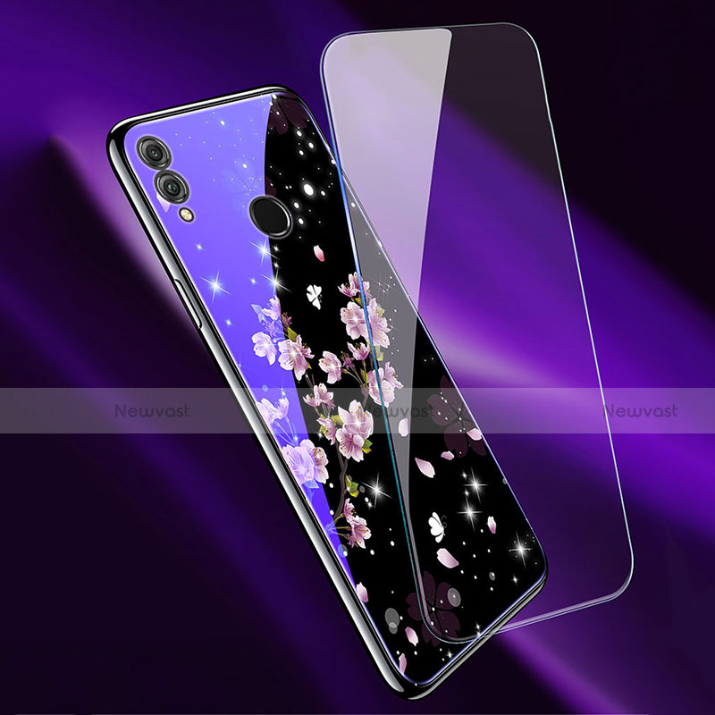 Silicone Frame Fashionable Pattern Mirror Case Cover S04 for Huawei Honor 10 Lite