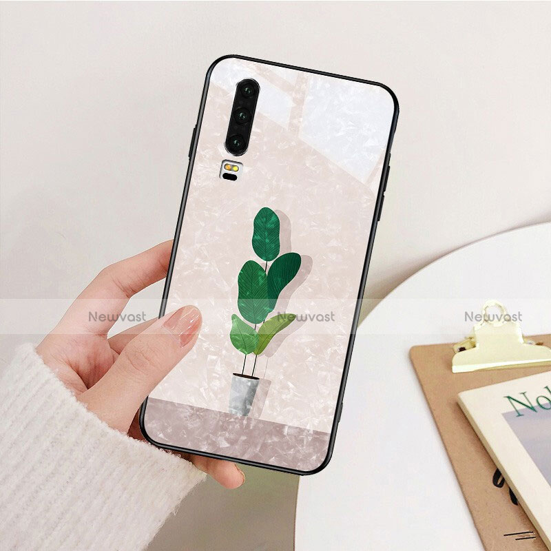 Silicone Frame Fashionable Pattern Mirror Case Cover S04 for Huawei P30