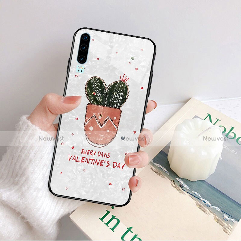 Silicone Frame Fashionable Pattern Mirror Case Cover S04 for Huawei P30
