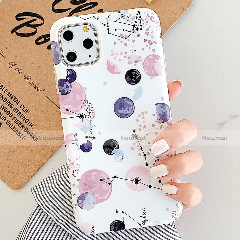 Silicone Frame Fashionable Pattern Mirror Case for Apple iPhone 11 Pro Max Mixed