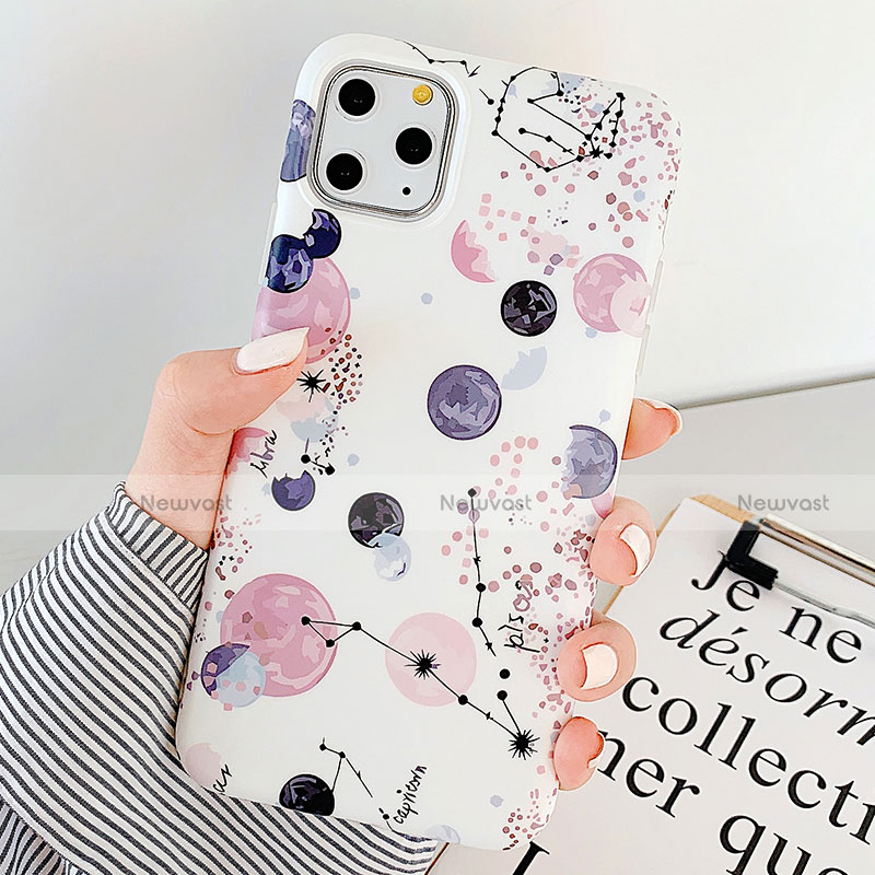 Silicone Frame Fashionable Pattern Mirror Case for Apple iPhone 11 Pro Max Mixed
