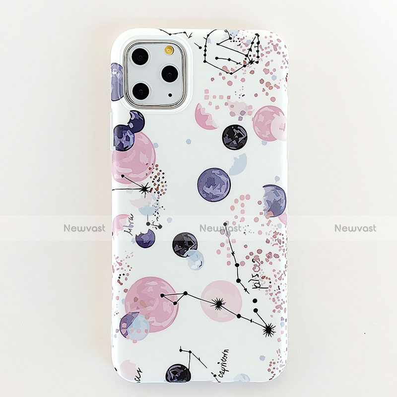 Silicone Frame Fashionable Pattern Mirror Case for Apple iPhone 11 Pro Max Mixed