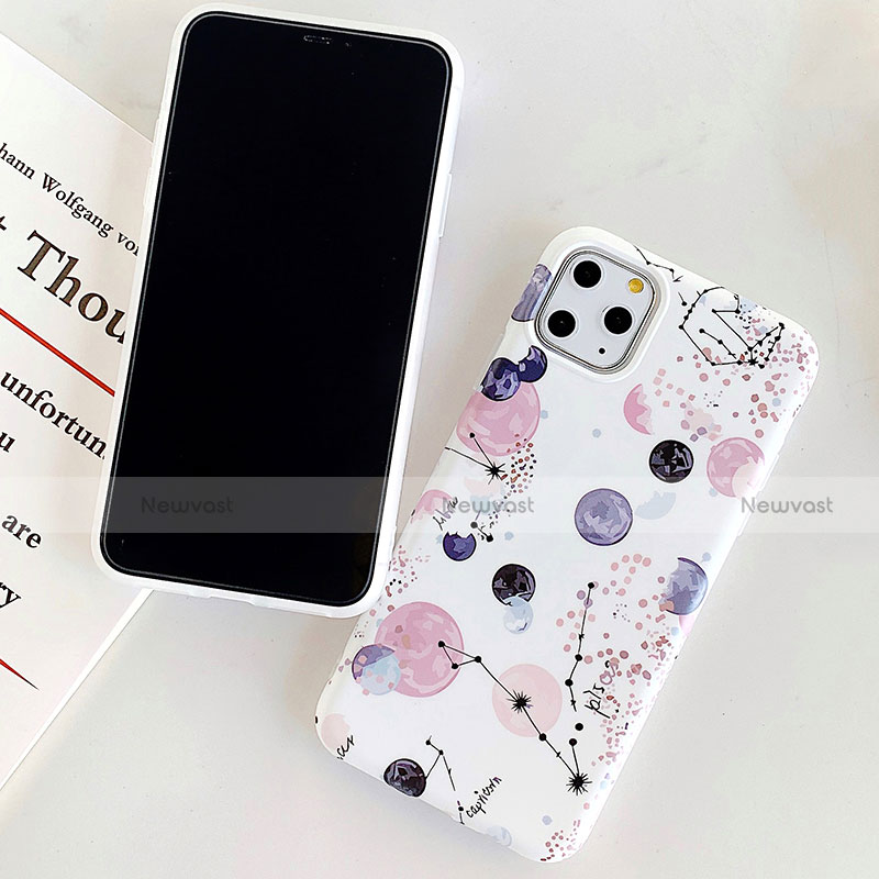 Silicone Frame Fashionable Pattern Mirror Case for Apple iPhone 11 Pro Max Mixed