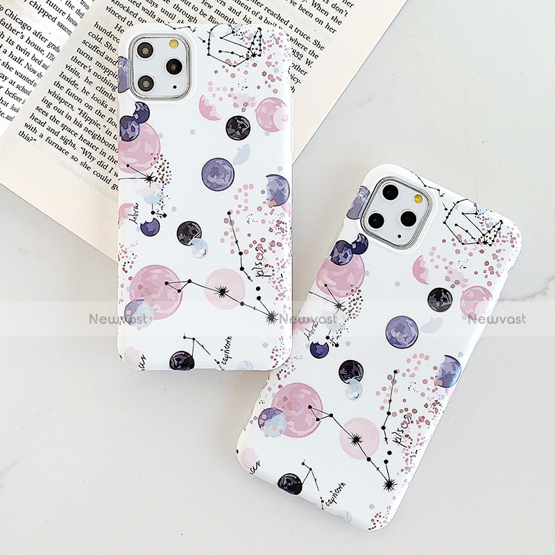 Silicone Frame Fashionable Pattern Mirror Case for Apple iPhone 11 Pro Mixed