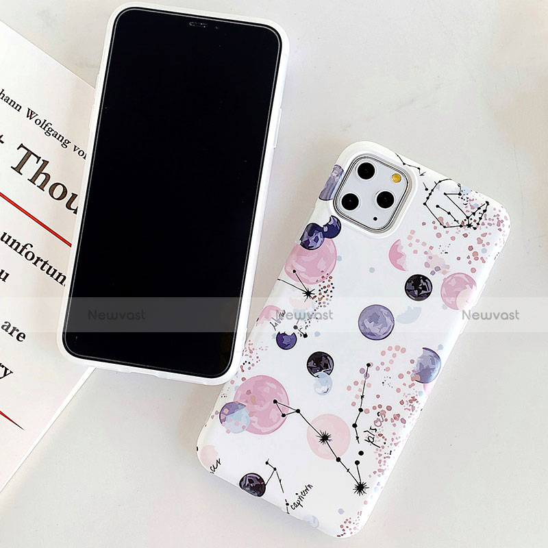 Silicone Frame Fashionable Pattern Mirror Case for Apple iPhone 11 Pro Mixed