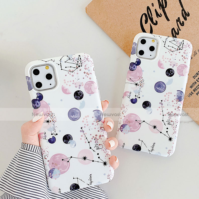Silicone Frame Fashionable Pattern Mirror Case for Apple iPhone 11 Pro Mixed