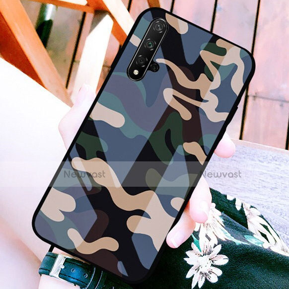 Silicone Frame Fashionable Pattern Mirror Case for Huawei Honor 20 Mixed