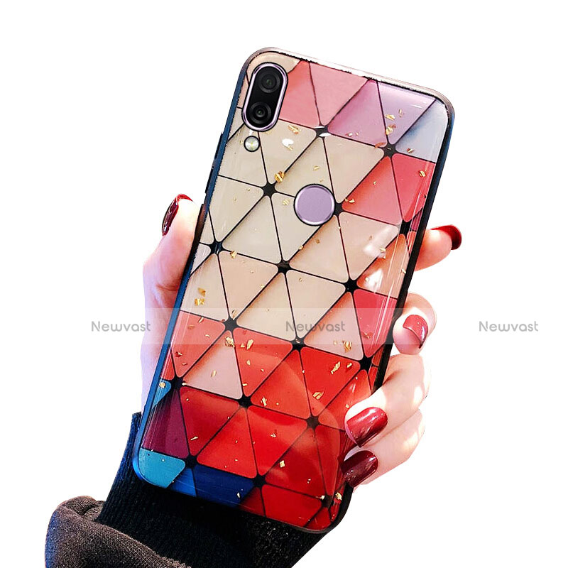 Silicone Frame Fashionable Pattern Mirror Case for Huawei Nova 3e Colorful