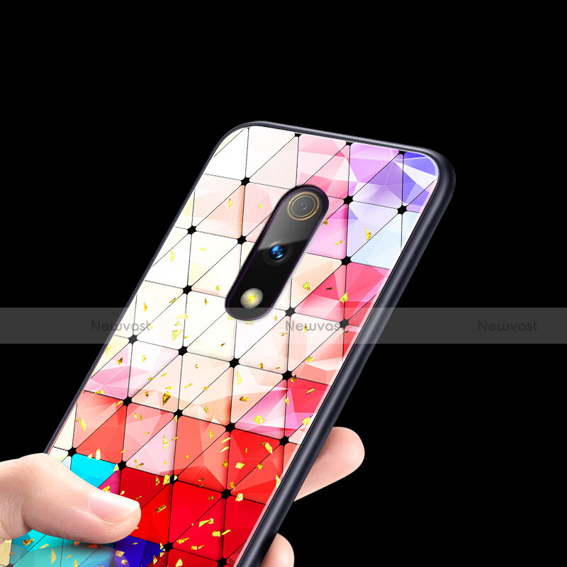 Silicone Frame Fashionable Pattern Mirror Case for Oppo K3 Colorful