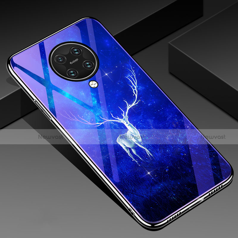 Silicone Frame Fashionable Pattern Mirror Z01 Case Cover for Xiaomi Redmi K30 Pro Zoom Blue