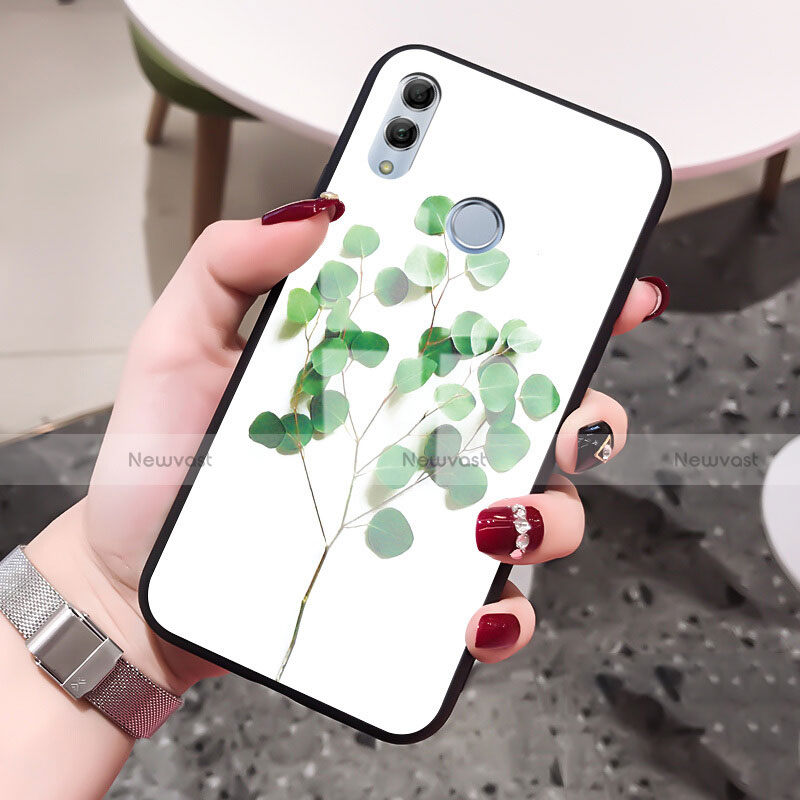 Silicone Frame Flowers Mirror Case Cover for Huawei Honor 10 Lite Green