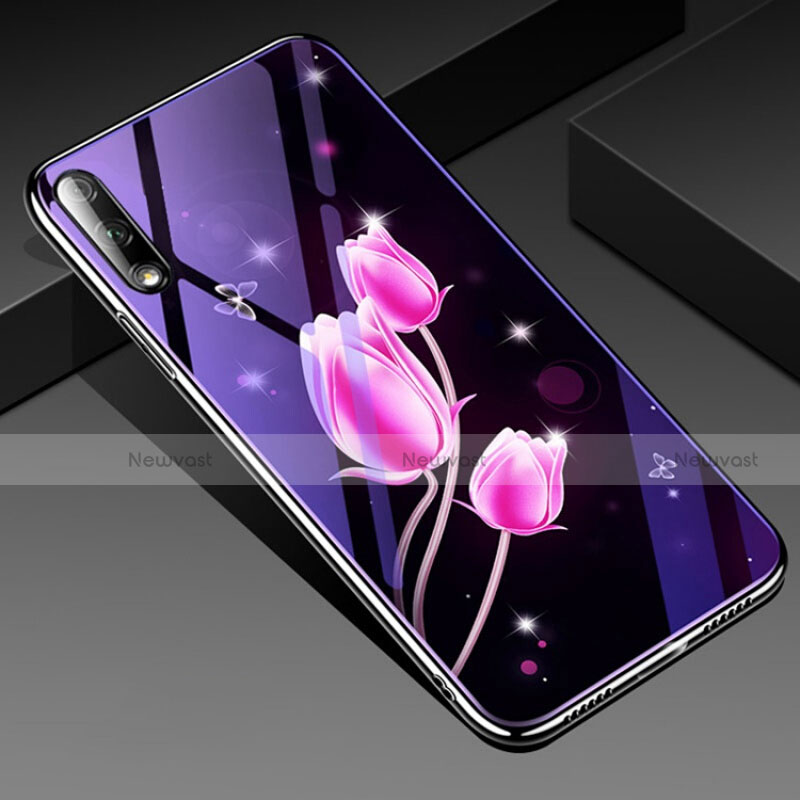 Silicone Frame Flowers Mirror Case Cover for Huawei Honor 9X