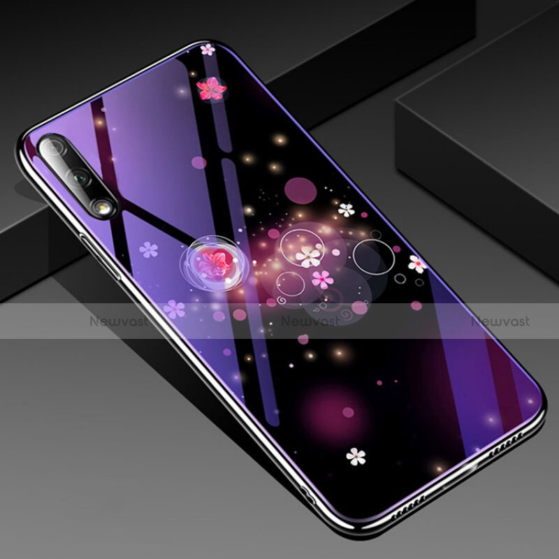 Silicone Frame Flowers Mirror Case Cover for Huawei Honor 9X