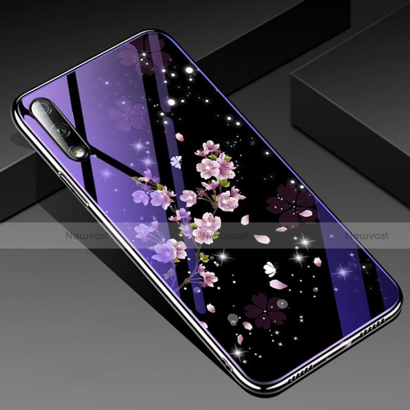 Silicone Frame Flowers Mirror Case Cover for Huawei Honor 9X
