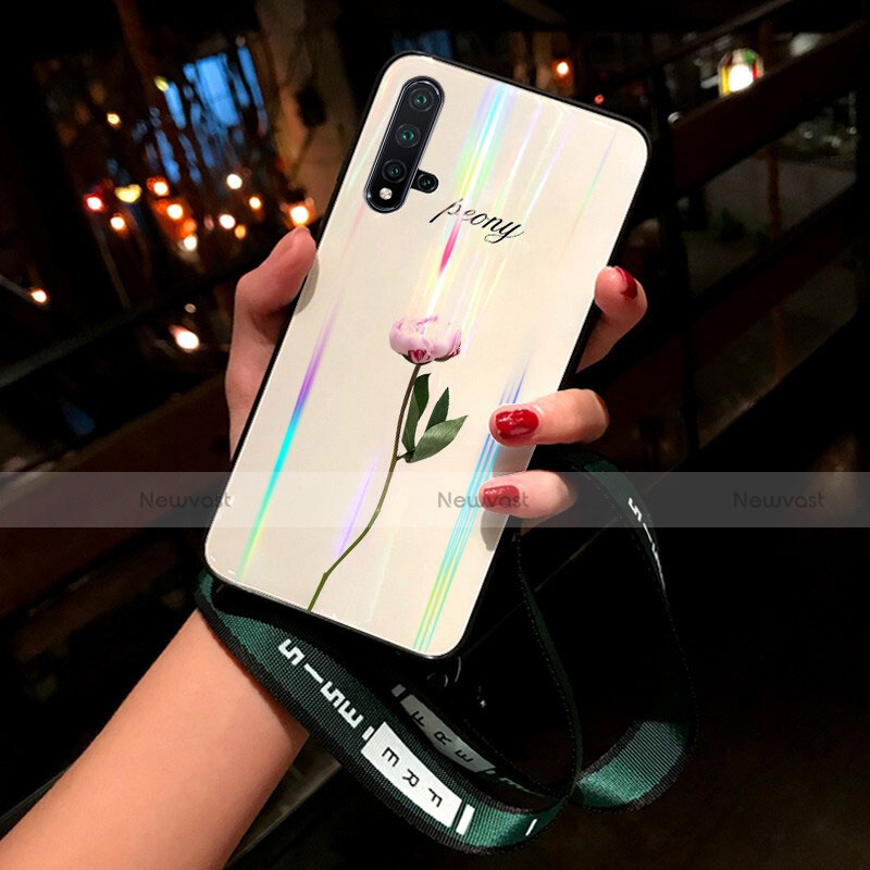Silicone Frame Flowers Mirror Case Cover for Huawei Nova 5