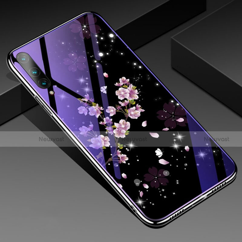 Silicone Frame Flowers Mirror Case Cover for Huawei Y9s