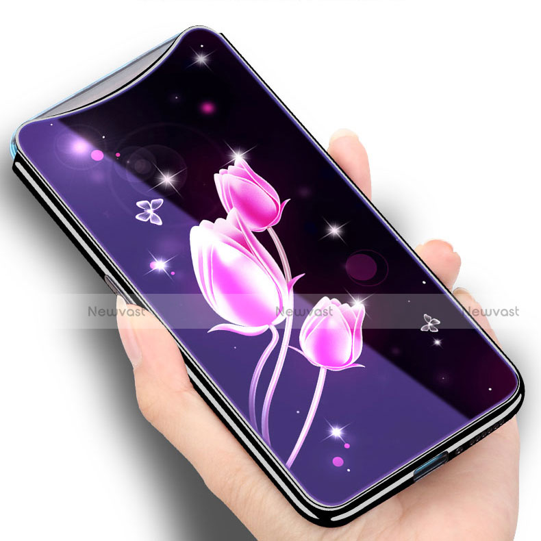 Silicone Frame Flowers Mirror Case Cover for Oppo Find X