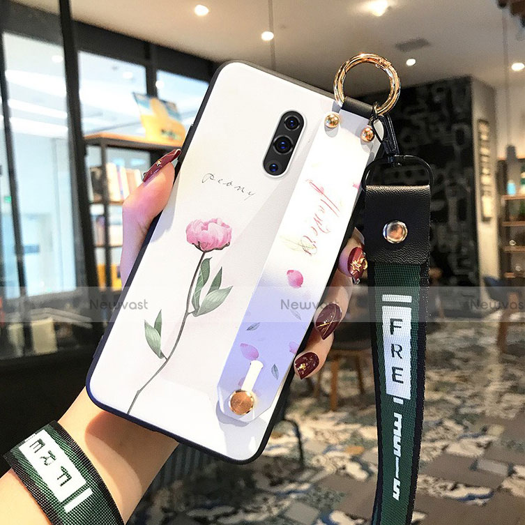 Silicone Frame Flowers Mirror Case Cover for Oppo K3