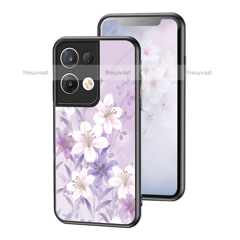 Silicone Frame Flowers Mirror Case Cover for Oppo Reno9 Pro+ Plus 5G