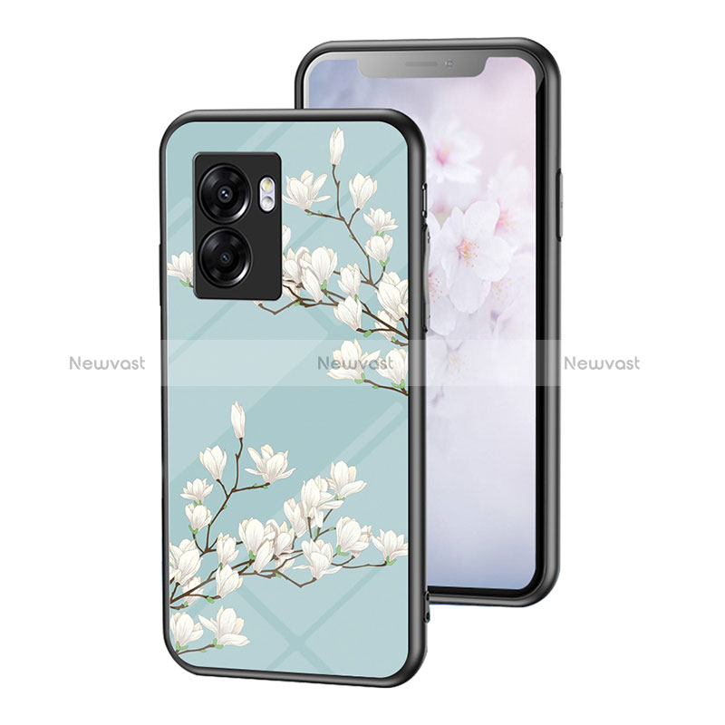 Silicone Frame Flowers Mirror Case Cover for Realme V23 5G