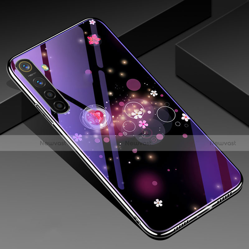 Silicone Frame Flowers Mirror Case Cover for Realme X2