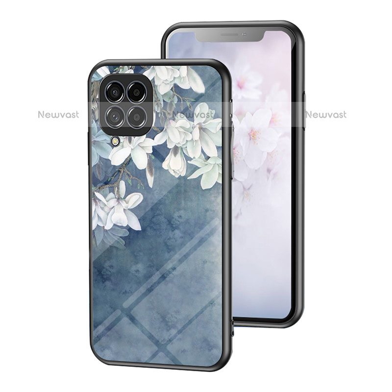 Silicone Frame Flowers Mirror Case Cover for Samsung Galaxy M53 5G