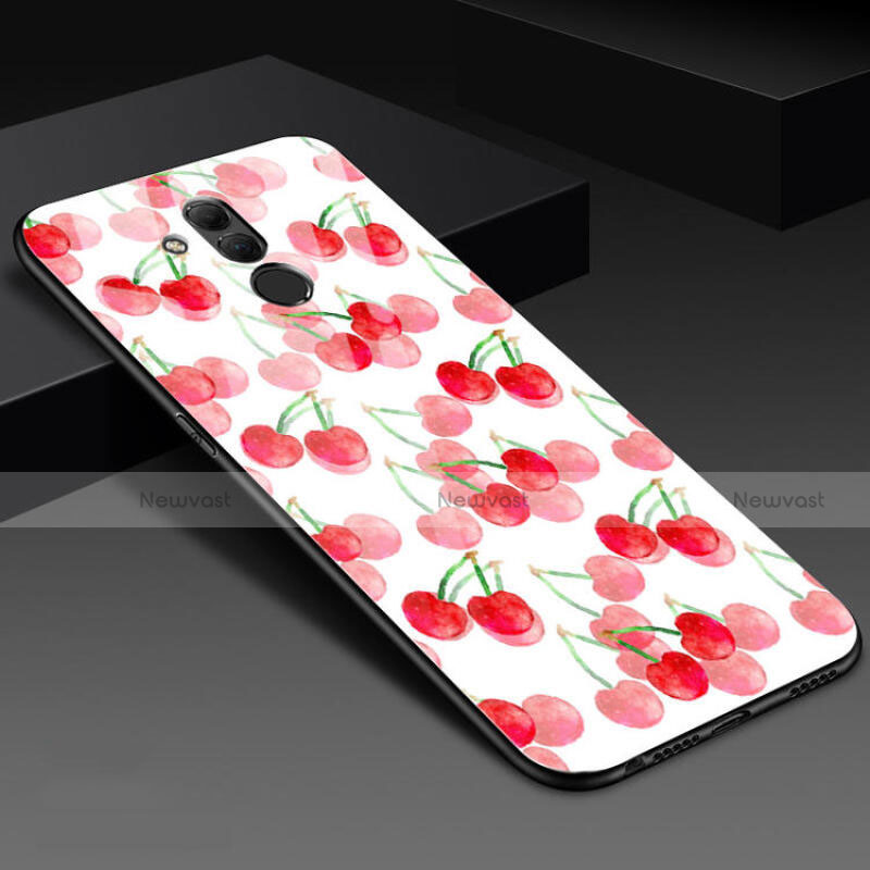 Silicone Frame Flowers Mirror Case Cover H02 for Huawei Mate 20 Lite