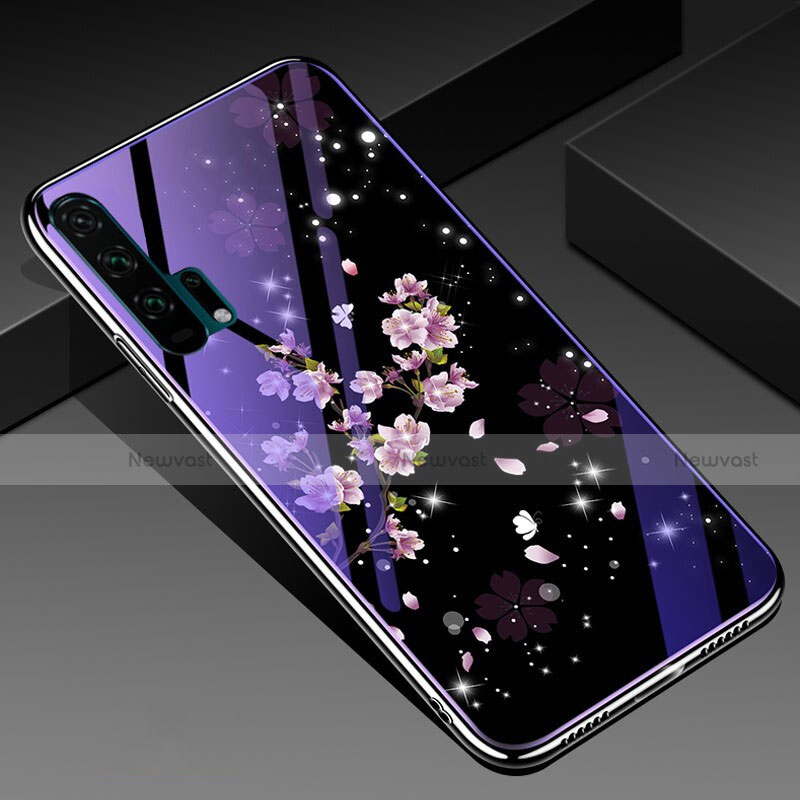 Silicone Frame Flowers Mirror Case Cover K02 for Huawei Honor 20 Pro