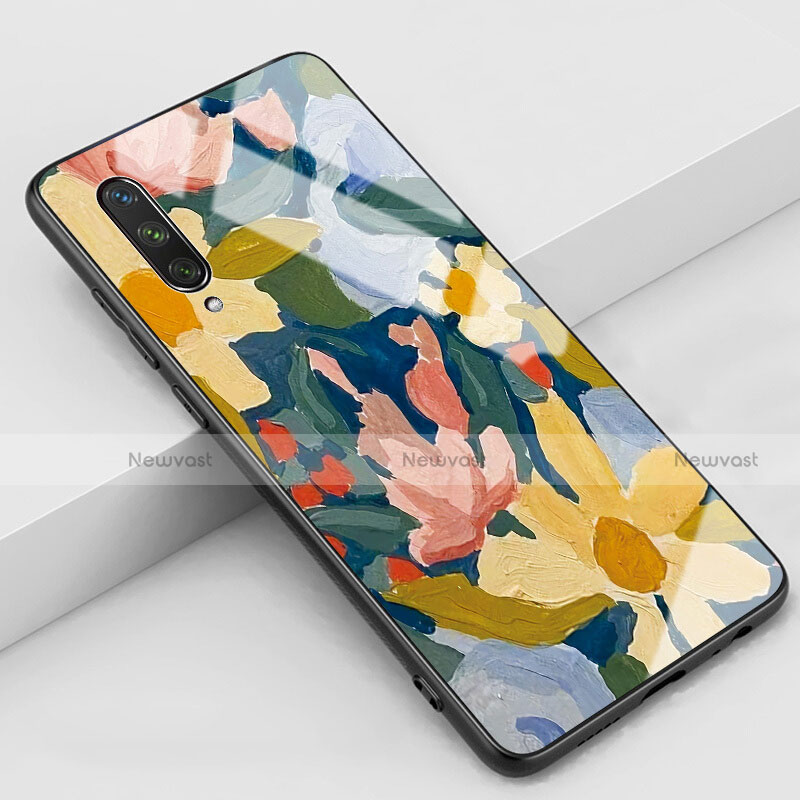 Silicone Frame Flowers Mirror Case Cover K04 for Xiaomi Mi A3
