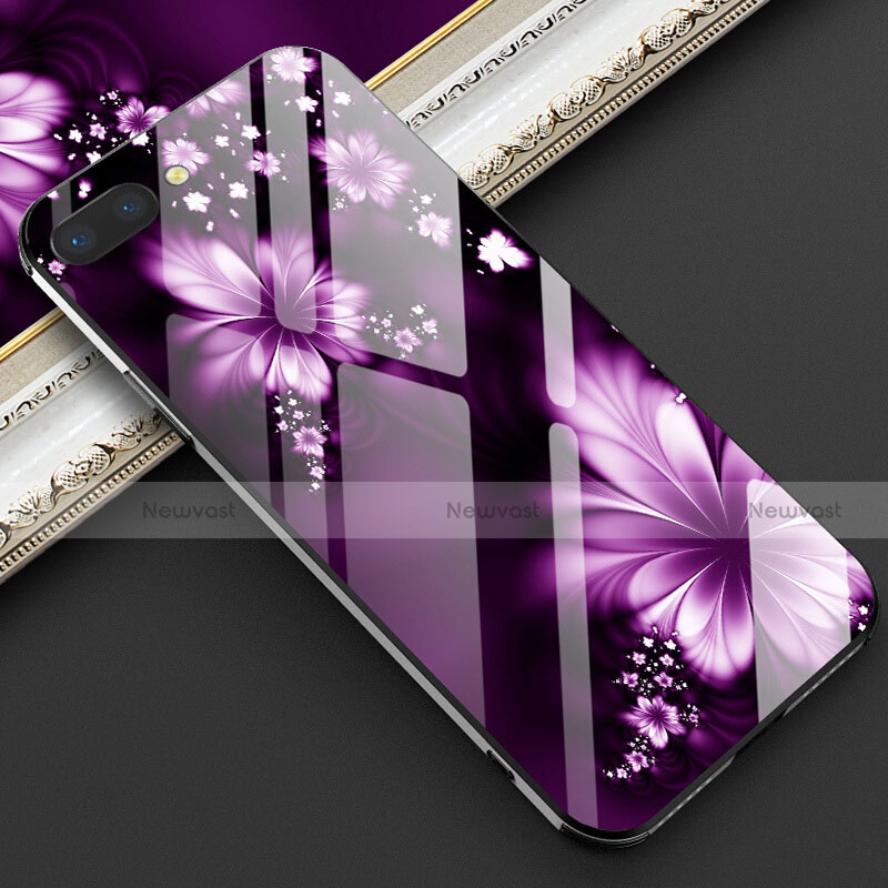 Silicone Frame Flowers Mirror Case Cover M03 for Oppo K1