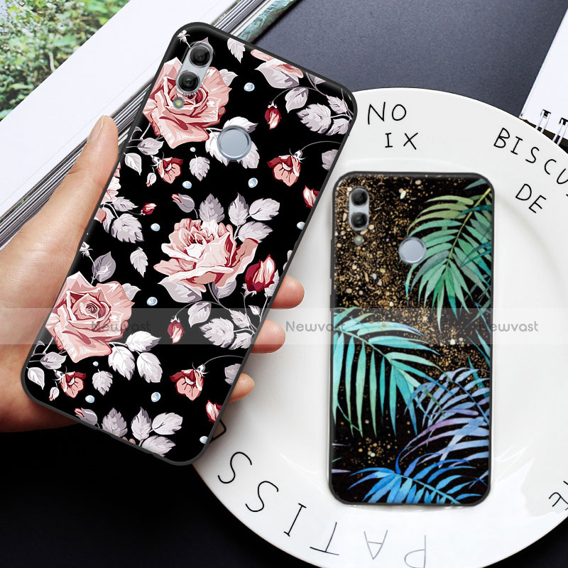 Silicone Frame Flowers Mirror Case Cover S01 for Huawei Honor 10 Lite