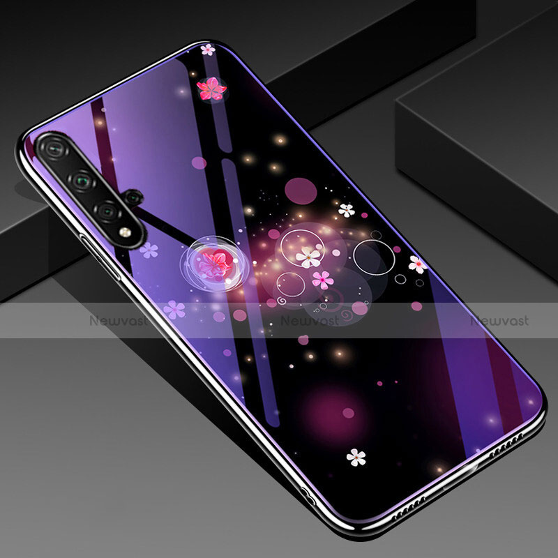 Silicone Frame Flowers Mirror Case Cover S01 for Huawei Honor 20S