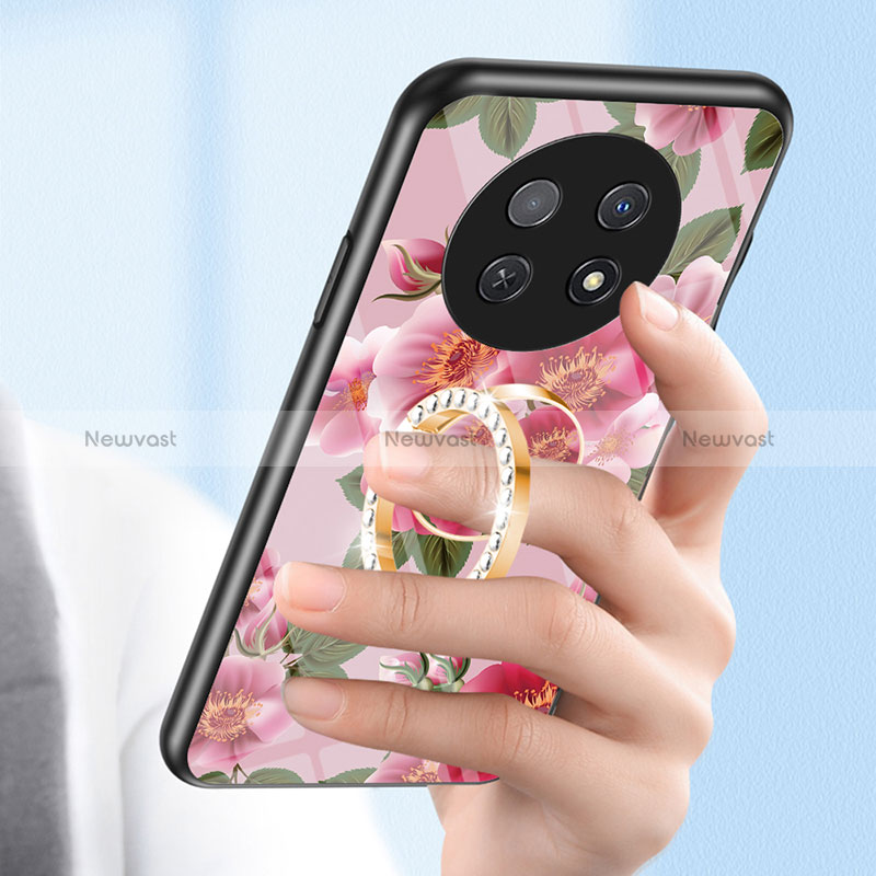 Silicone Frame Flowers Mirror Case Cover S01 for Huawei Nova Y91