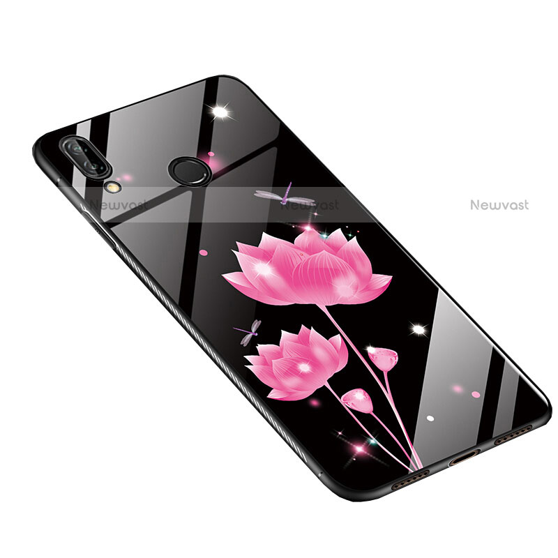 Silicone Frame Flowers Mirror Case Cover S01 for Huawei P20 Lite Mixed