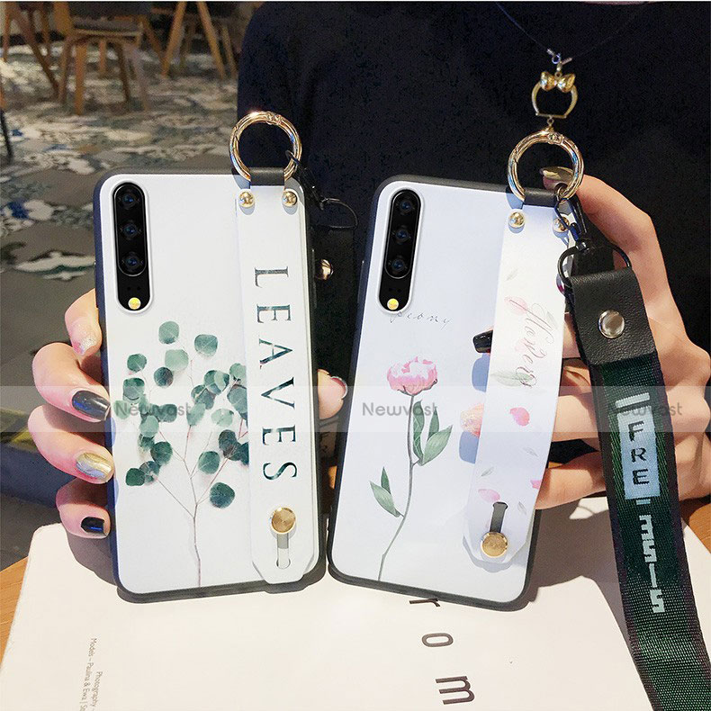 Silicone Frame Flowers Mirror Case Cover S01 for Huawei P30