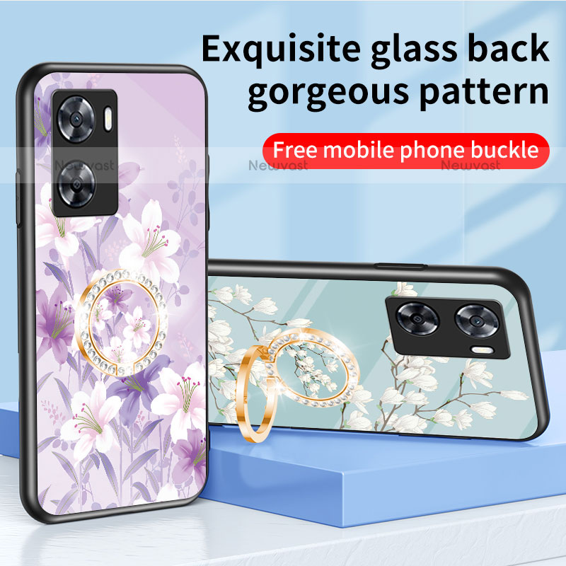 Silicone Frame Flowers Mirror Case Cover S01 for OnePlus Nord N20 SE
