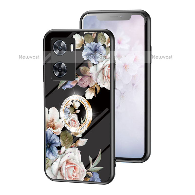 Silicone Frame Flowers Mirror Case Cover S01 for OnePlus Nord N20 SE