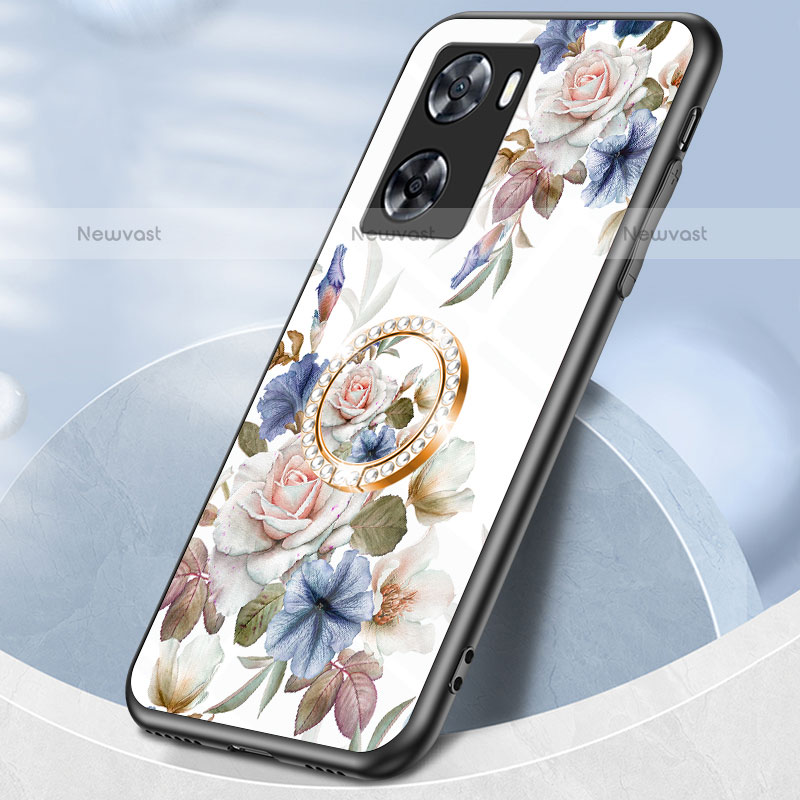 Silicone Frame Flowers Mirror Case Cover S01 for OnePlus Nord N20 SE