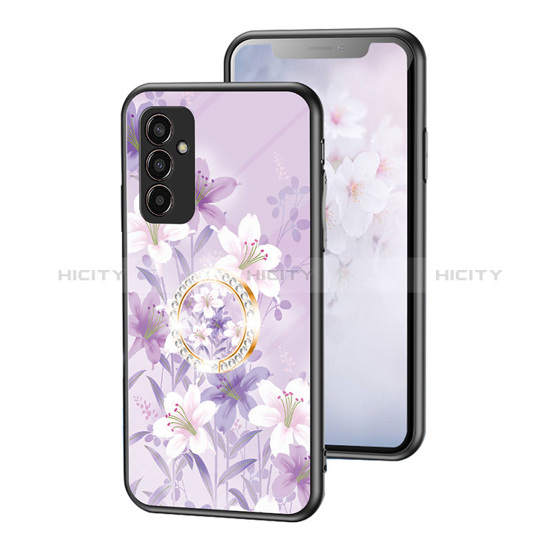 Silicone Frame Flowers Mirror Case Cover S01 for Samsung Galaxy F13 4G