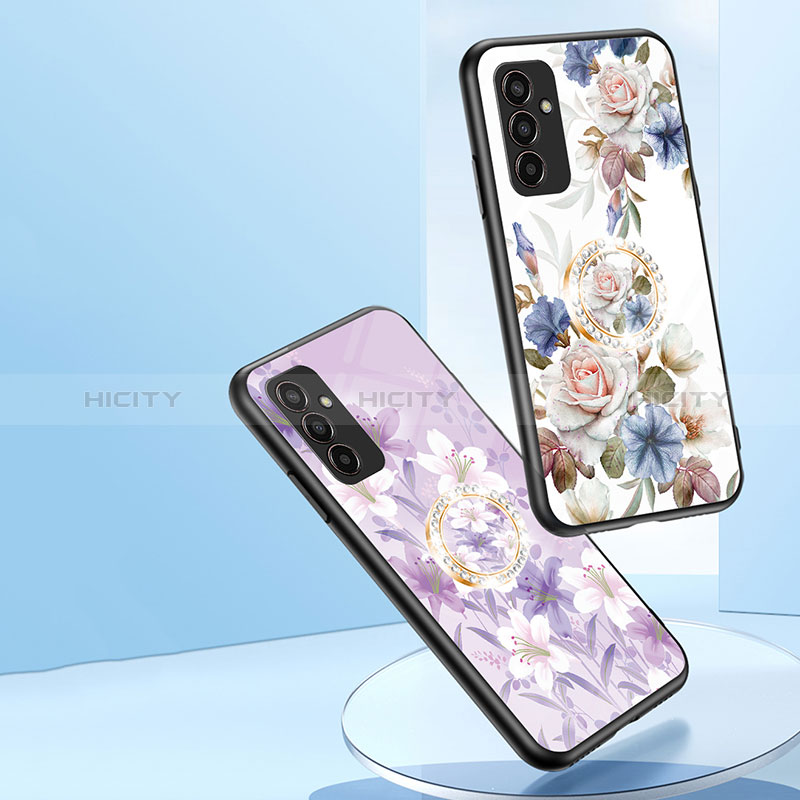 Silicone Frame Flowers Mirror Case Cover S01 for Samsung Galaxy F13 4G