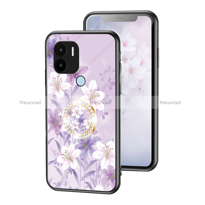 Silicone Frame Flowers Mirror Case Cover S01 for Xiaomi Redmi A1 Plus