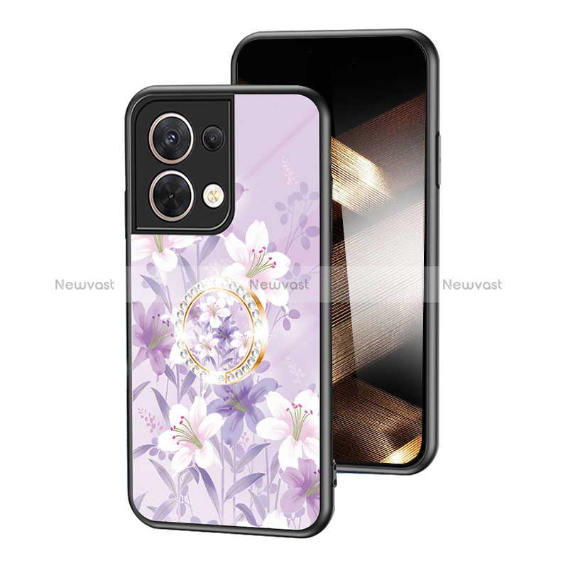 Silicone Frame Flowers Mirror Case Cover S01 for Xiaomi Redmi Note 13 Pro 5G