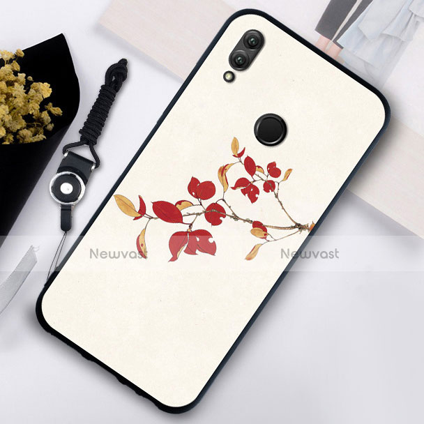 Silicone Frame Flowers Mirror Case S02 for Huawei Honor 10 Lite Red