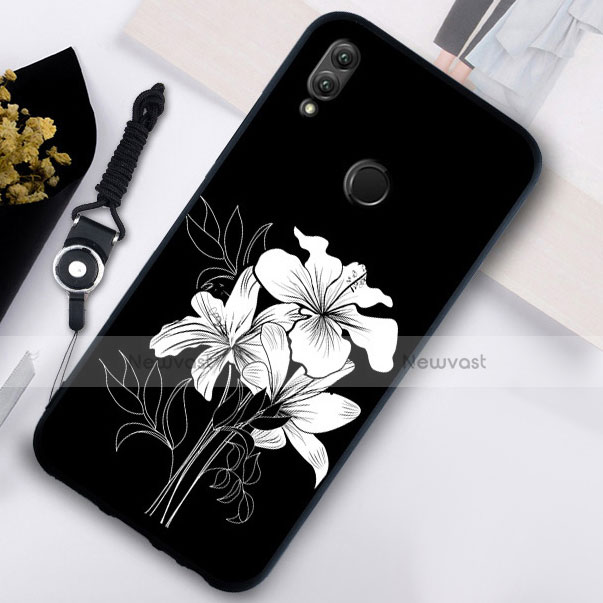 Silicone Frame Flowers Mirror Case S02 for Huawei Honor 10 Lite White