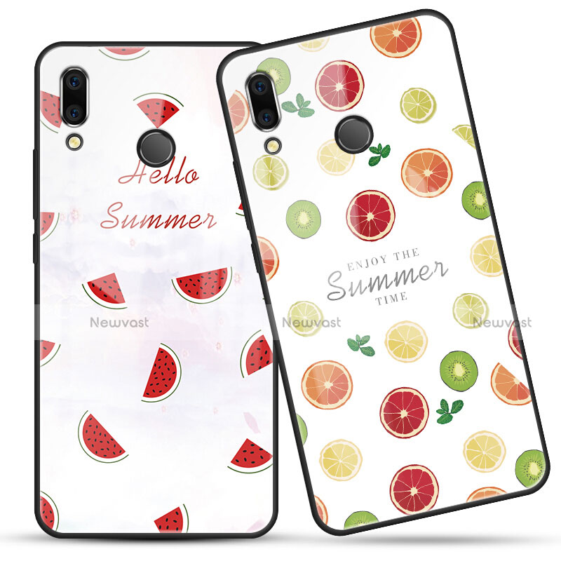 Silicone Frame Fruit Mirror Case Cover for Huawei Honor View 10 Lite