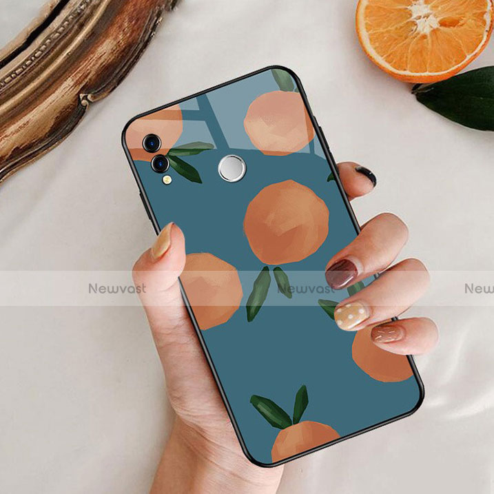 Silicone Frame Fruit Mirror Case for Huawei Honor 8X Blue