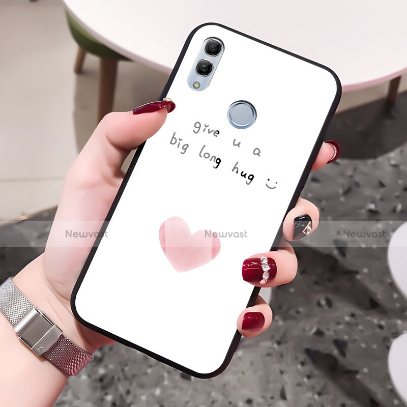 Silicone Frame Love Heart Mirror Case Cover for Huawei Honor 10 Lite