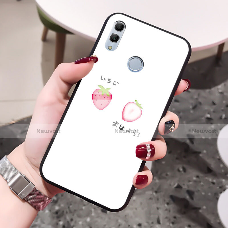 Silicone Frame Love Heart Mirror Case Cover for Huawei Honor 10 Lite White